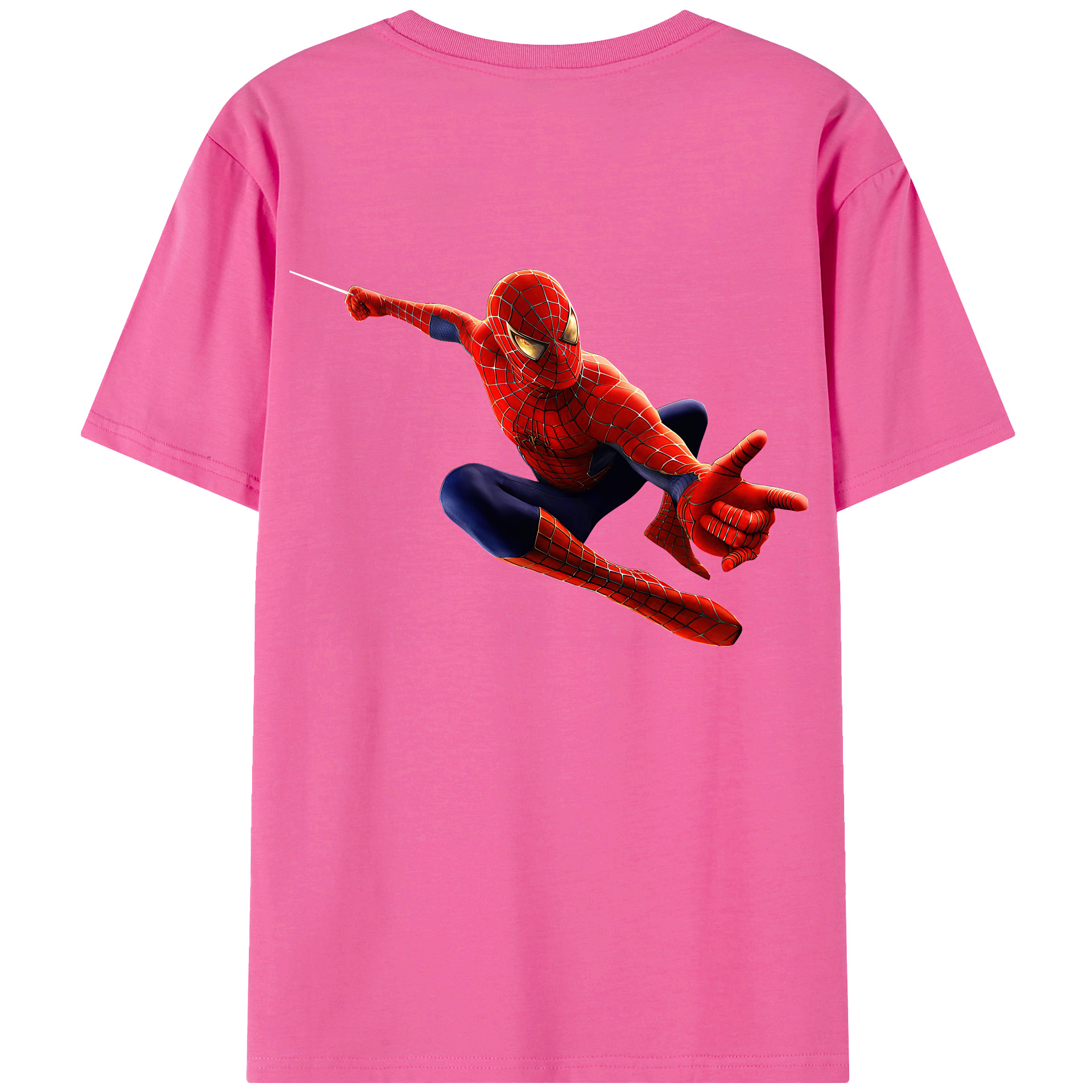 （画像用） Spider Man スパイダーマン レディース半袖Tシャツ(バックプリント)